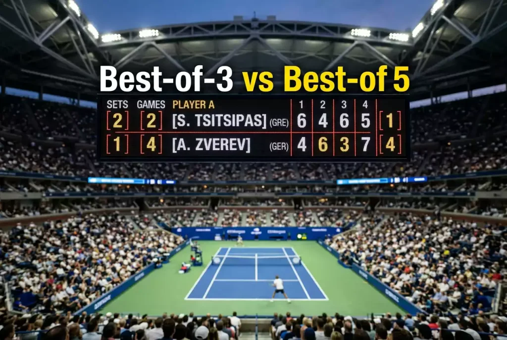 Best of 3 vs Best of 5 Format Einfluss auf Tennis Wetten